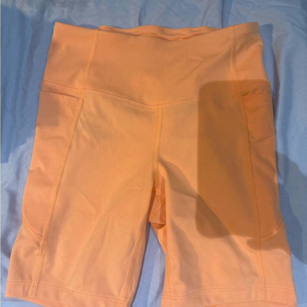 Athletic Works Peach High-Rise Bike Shorts